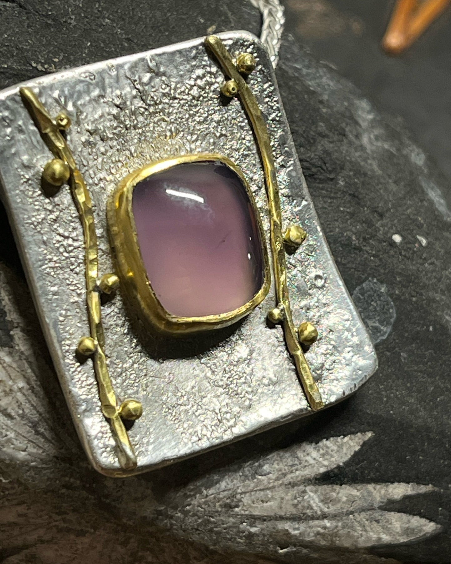 Lavender Chalcedony Necklace
