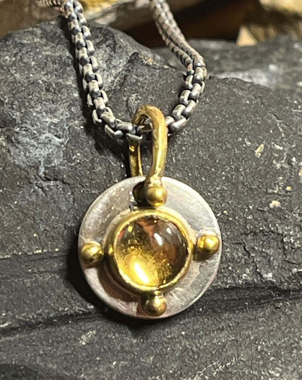 Classic Citrine Charm Necklace