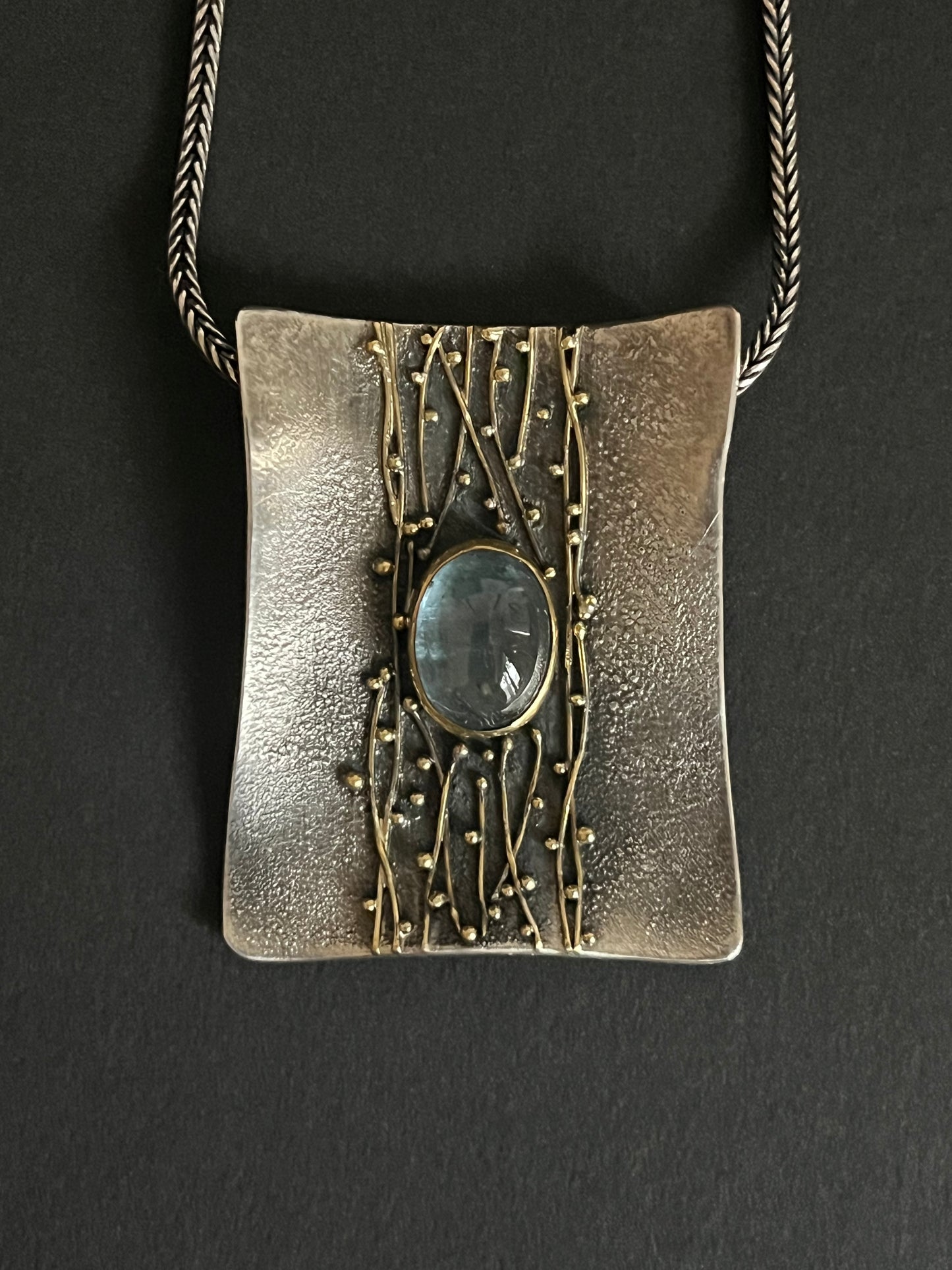 Blue Tourmaline Waterfall Necklace