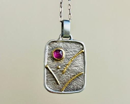 Pink Tourmaline Vine Necklace