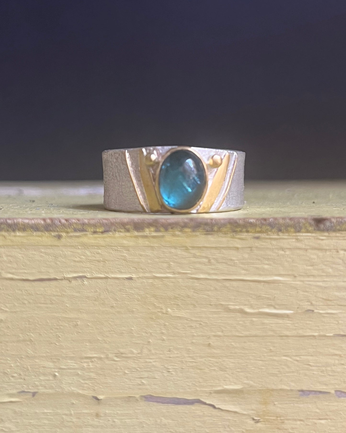 Blue Tourmaline Botany Ring