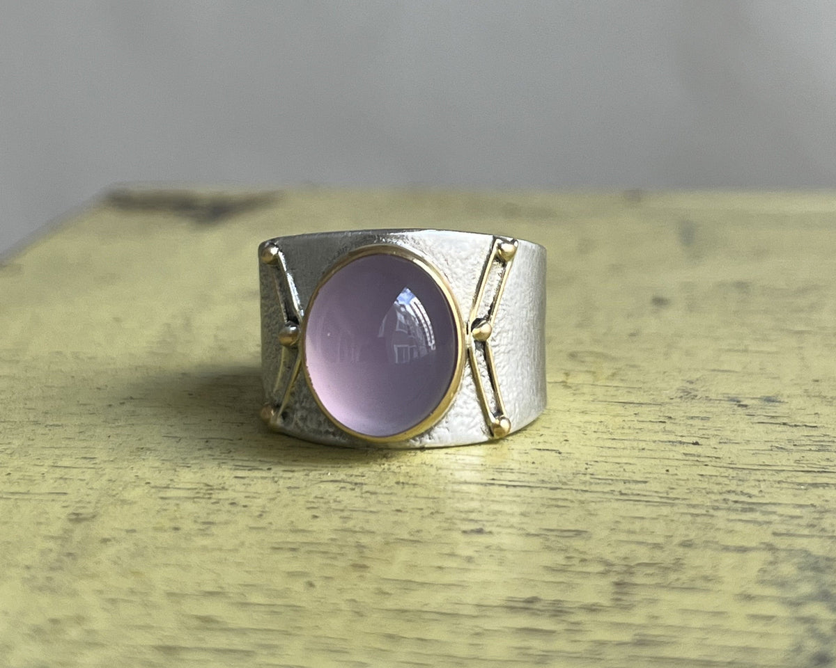 Lavender Chalcedony Classic Ring NEW!