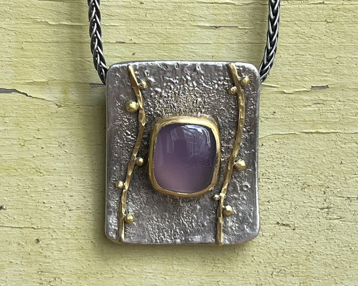 Lavender Chalcedony Classic Vine Necklace