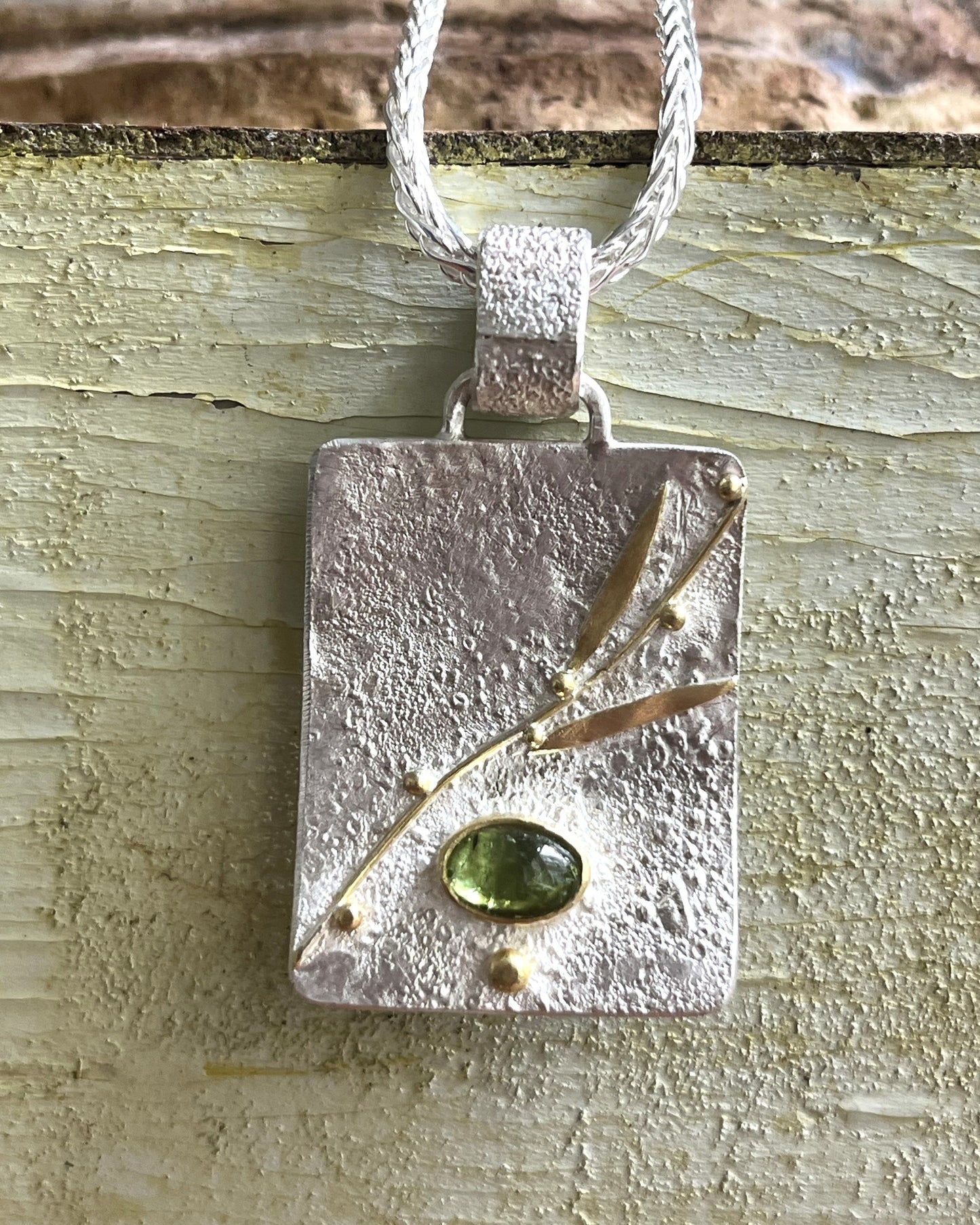 Green Tourmaline Botany Necklace