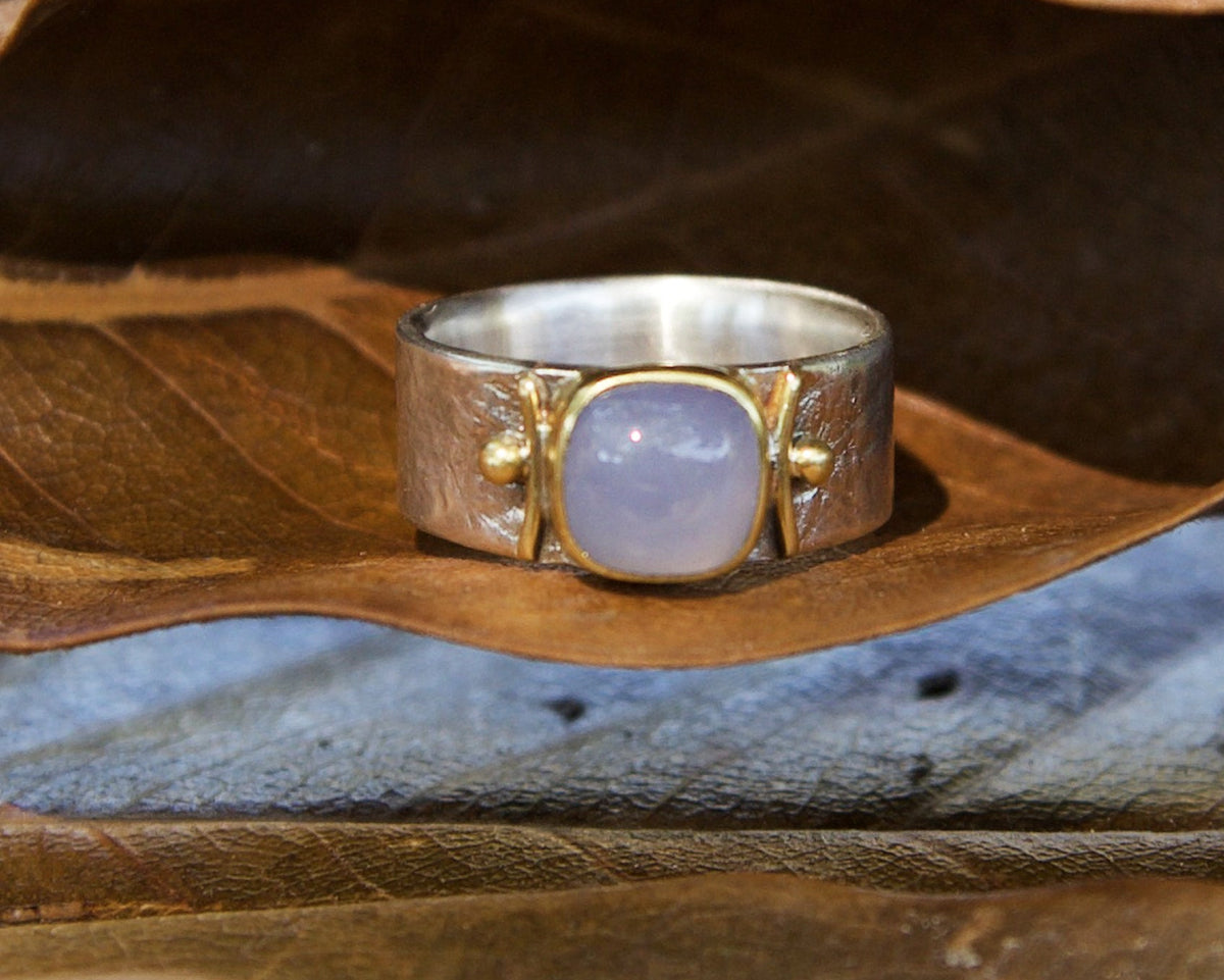 Blue Chalcedony Classic Ring