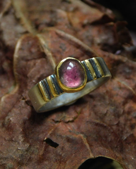 Watermelon Tourmaline Stack Ring