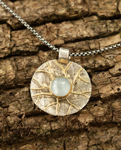 2432 Aquamarine Branch Necklace