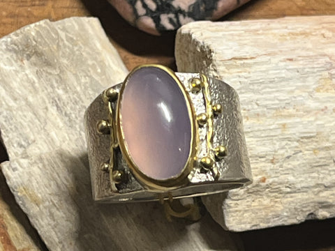 2466 Lavender Chalcedony Vine Ring