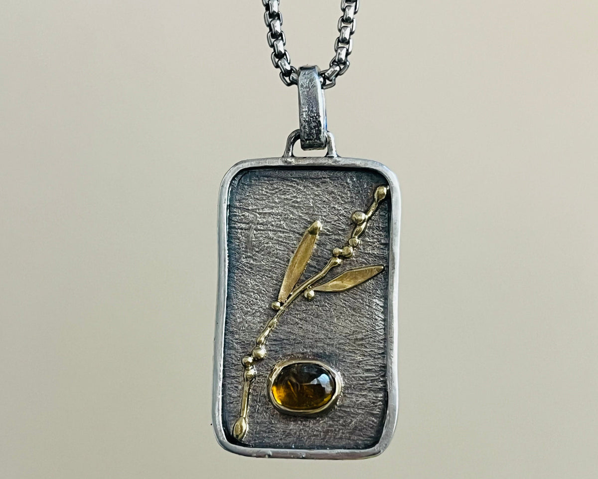 Yellow Tourmaline Botany Necklace