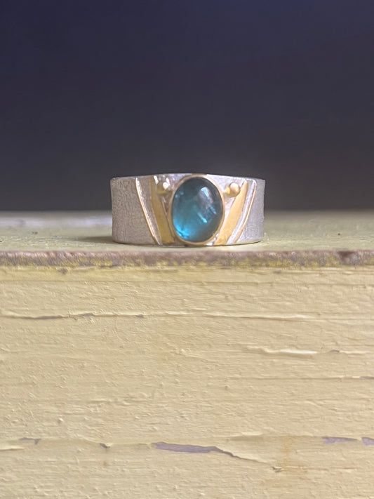Blue Tourmaline Botany Ring