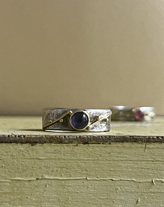 Iolite Double Vine Ring