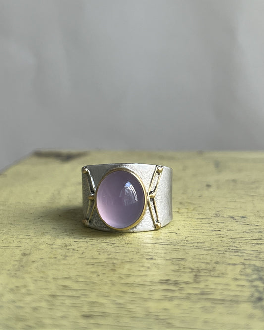 Lavender Chalcedony Classic Ring NEW!