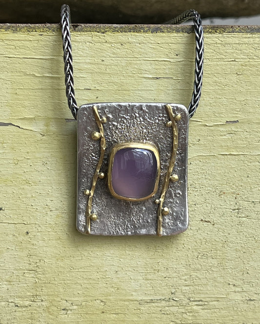 Lavender Chalcedony Classic Vine Necklace