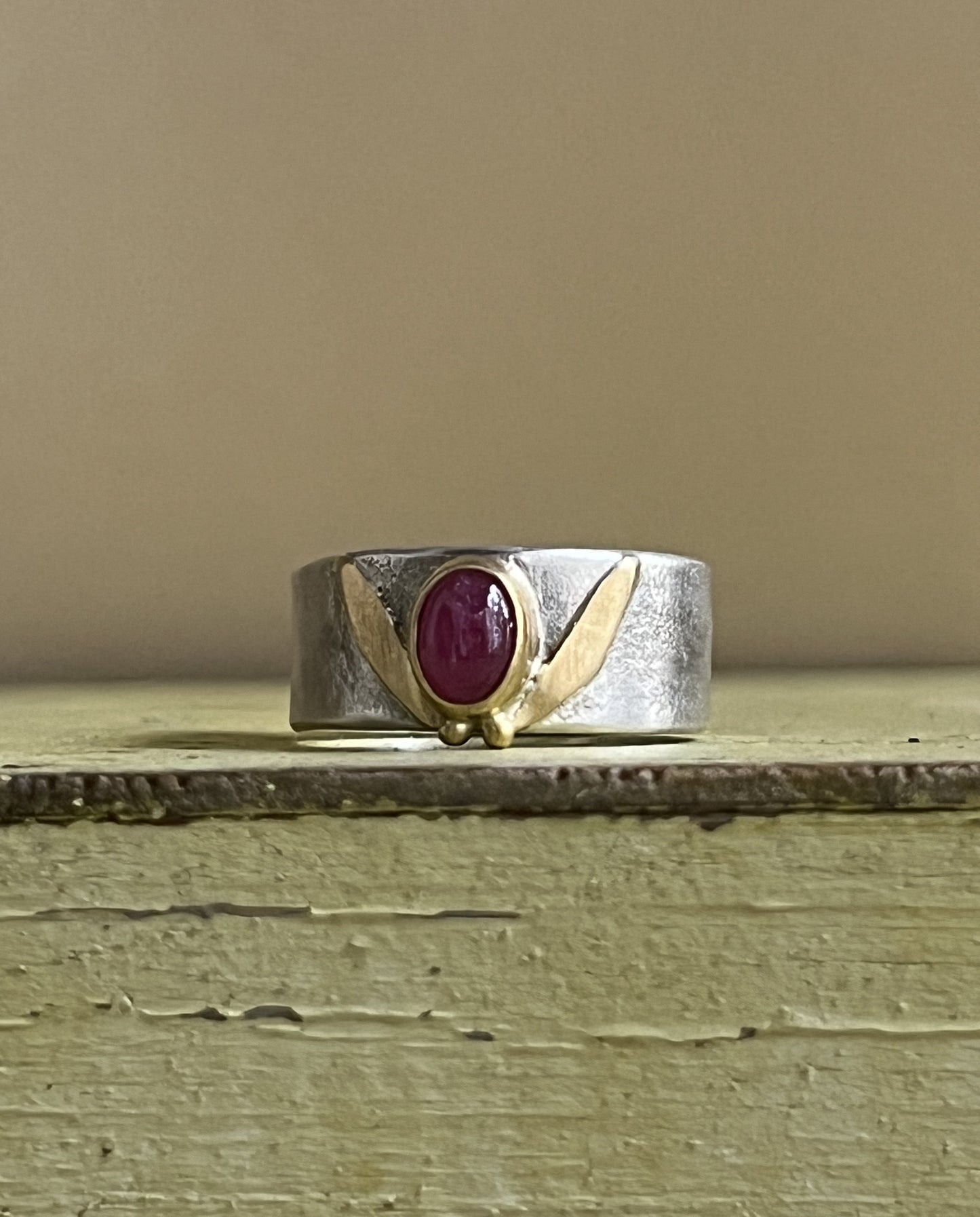 Ruby Flower Ring