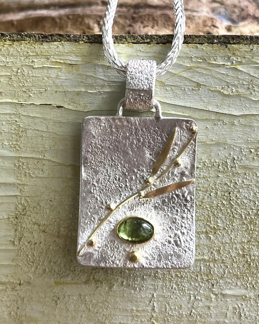 Green Tourmaline Botany Necklace