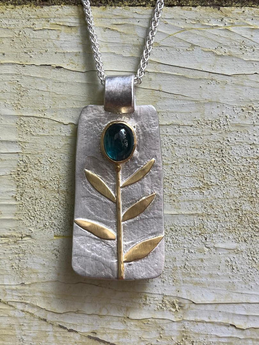 Tourmaline Flower Necklace