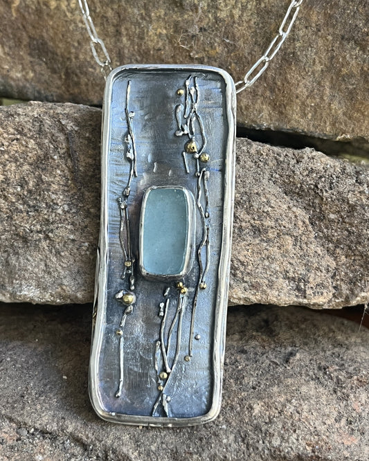 Aquamarine Waterfall Necklace NEW!