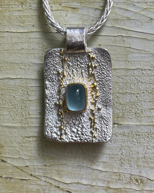 Aquamarine Waterfall Necklace