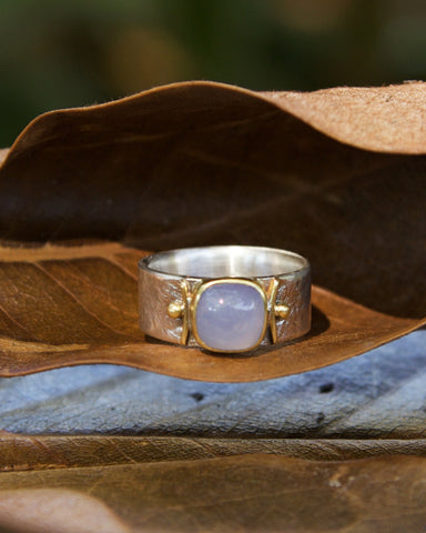 2442 Classic Ring, Blue Chalcedony