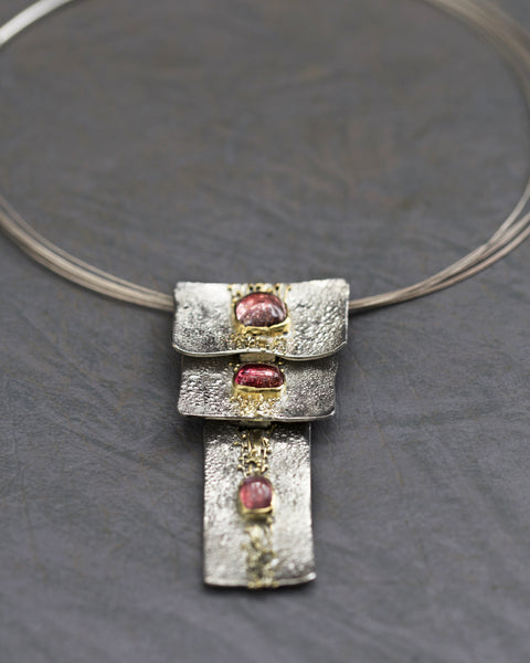 2247 Pink Tourmaline Waterfall Necklace
